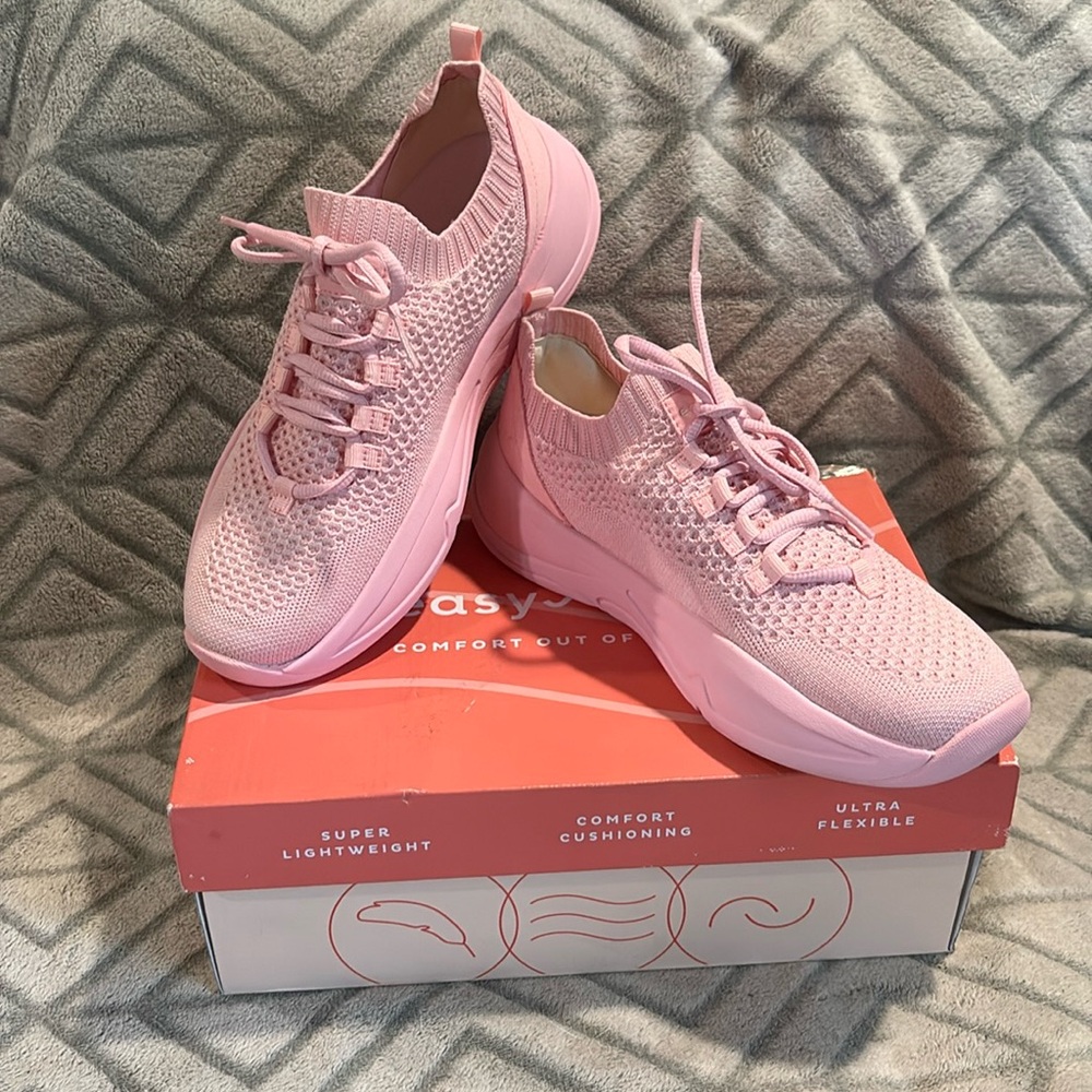 Easy Spirit Womens Power 2 Pink Walking Athletic and Training Shoes Shoes New